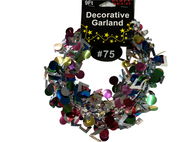 Garland, Multi Colored with Numbers