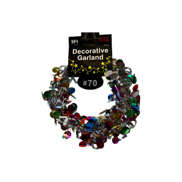 Garland, Multi Colored with Numbers