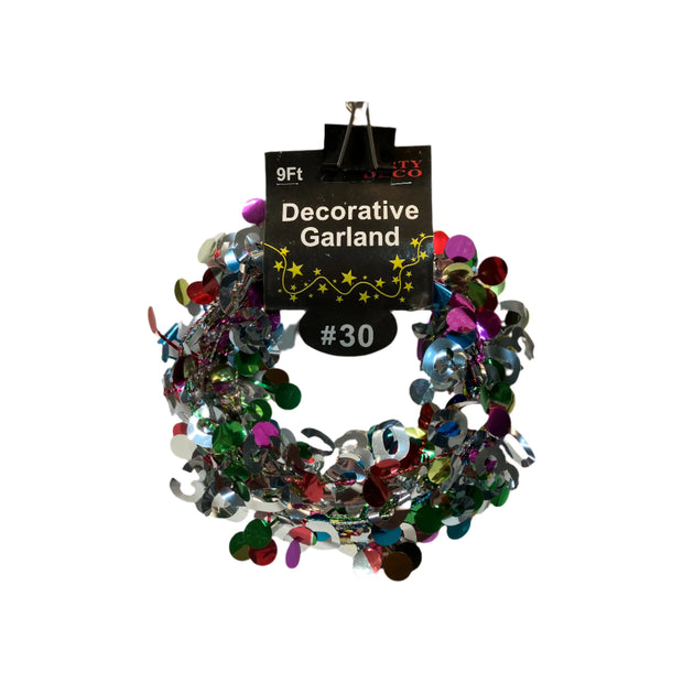 Garland, Multi Colored with Numbers