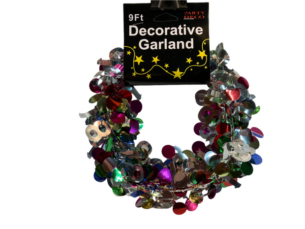 Garland, Multi Colored with Numbers