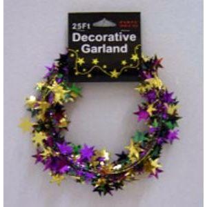 Purple/Green/Gold Star Garland