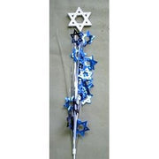 Glitter Top Star of David Spray-Blue/Silver